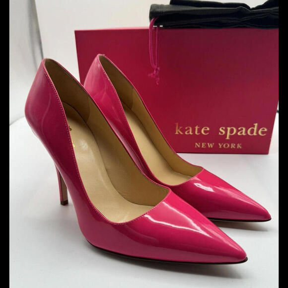 kate spade Shoes - Kate Spade Licorice Pump Heels Lipstick Pink Size 7.5 US